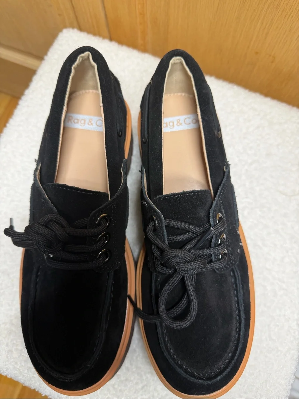 Black Rag&Co Platform Cuckatoos Lace-Up Shoes Women’s sz 8 (39)